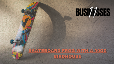 skateboard frog with a 40oz birdhouse